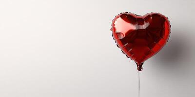 Decorative heart-shaped balloon in a simple setting for celebrations and special occasions photo