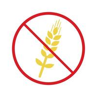 No wheat sign on white background vector