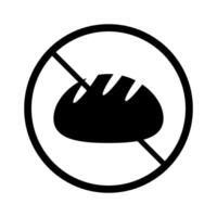 No bread sign illustration vector