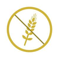 No wheat sign vector