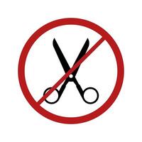 No scissors sign vector