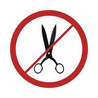No scissors sign on white background vector