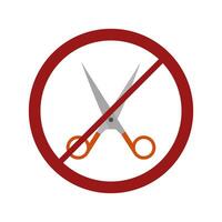 No scissors sign vector