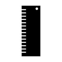 A ruler is shown in black and white vector