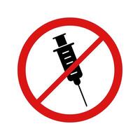 No injection sign vector