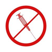 No injection sign vector