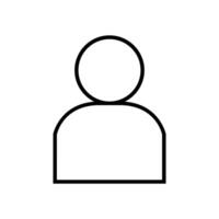 A person icon in a line drawing vector