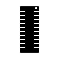 A black and white icon of a ruler vector