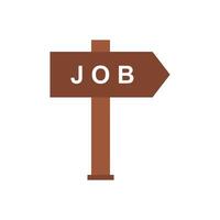 A job sign pointing to the right vector