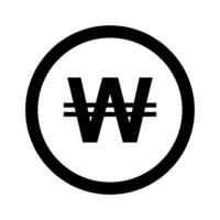The w logo in a black circle vector