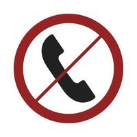 No phone sign on white background vector
