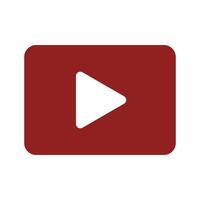 Youtube player icon vector