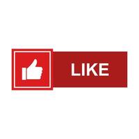 Like button icon vector