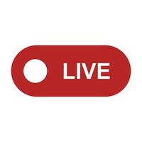 Live button icon illustration on white background vector