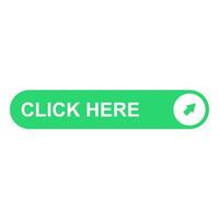 A green button with the word click here vector