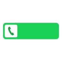 A green phone icon on a white background vector
