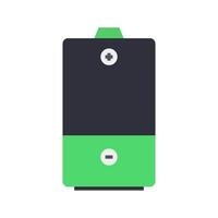 A green and black phone with a button on it vector