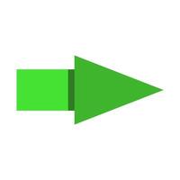 A green arrow pointing in the direction of the arrow vector