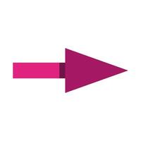 A pink arrow pointing down on a white background vector