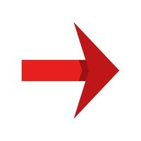 A red arrow pointing down on a white background vector