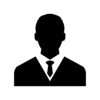 A silhouette of a man in a suit and tie vector