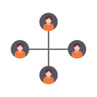 A group of people in a circle with four people in each vector