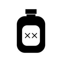 A bottle with an x on it is shown vector