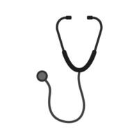 A black and white illustration of a stethoscope vector