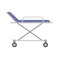 A medical cart with wheels on a white background vector