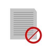 A document with a red circle around it vector