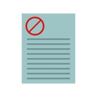 A document with a red circle on it vector