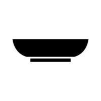 A black and white illustration of a bowl vector