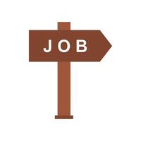 A job sign pointing to the right vector