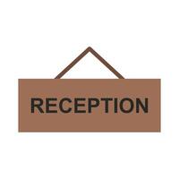 Reception sign on white background vector