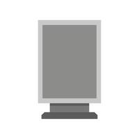 A gray screen with a white background vector