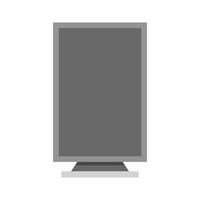 A flat screen monitor on a white background vector