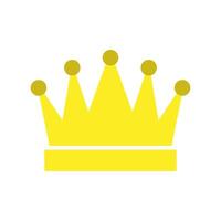 A yellow crown icon on a white background vector