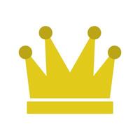 A yellow crown icon on a white background vector
