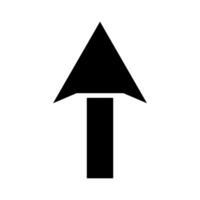 An arrow pointing up on a white background vector