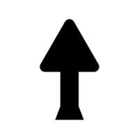A black and white arrow pointing down on a white background vector