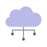 A cloud with four connections to it vector