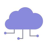 A cloud with a few dots connected to it vector