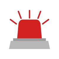 A red light on top of a white base vector