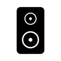 A black speaker icon on a white background vector