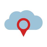 Cloud computing and the cloud computing logo vector