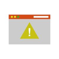A yellow triangle with an exclamation mark on it vector