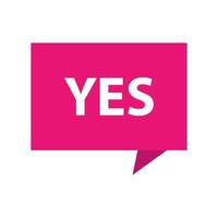 Yes speech bubble illustration vector