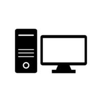Computer icon isolated on white background vector
