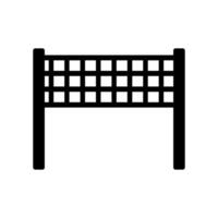 A black and white illustration of a tennis net vector