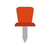 A red nail on a white background vector
